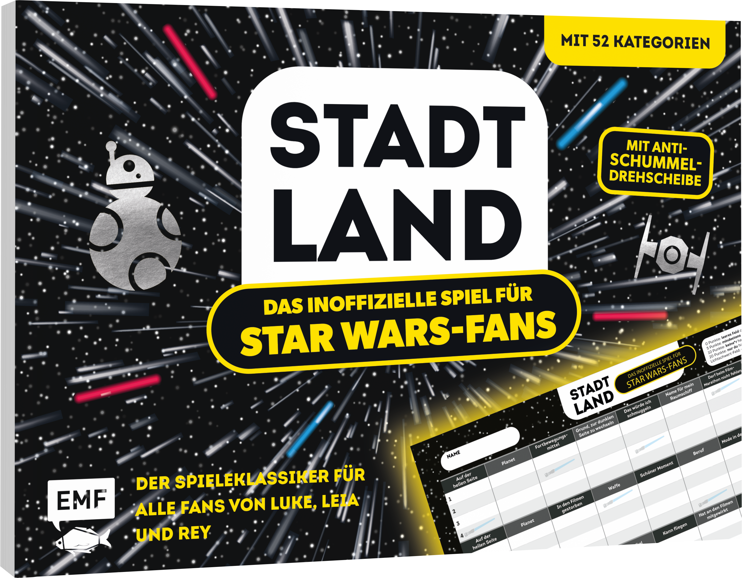 Stadt, Land, das inoffizielle Spiel für Star Wars-Fans – Der Spieleklassiker für alle Fans von Luke, Leia und Rey