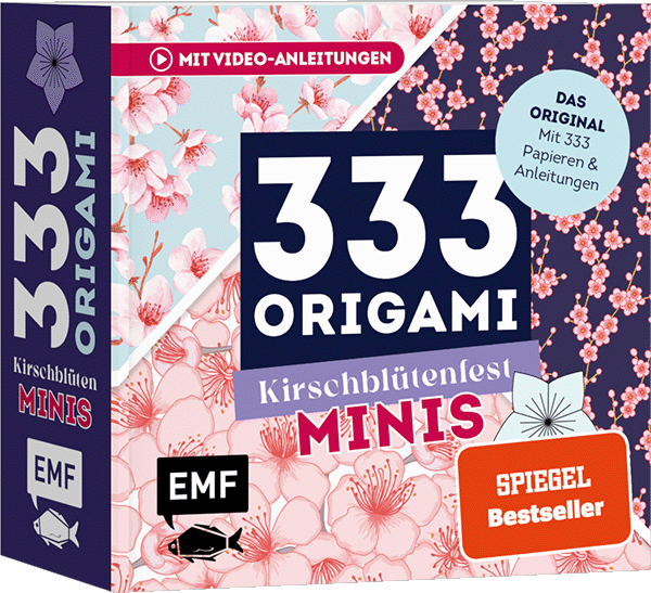 333 Origami Minis – Kirschblütenfest – Dein dekorativer Wendeblock zum kreativen Falten & Notieren 