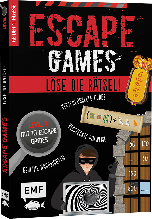 Escape Games Level 1 (rot) – Löse die Rätsel! – 10 Escape Games ab der 4. Klasse