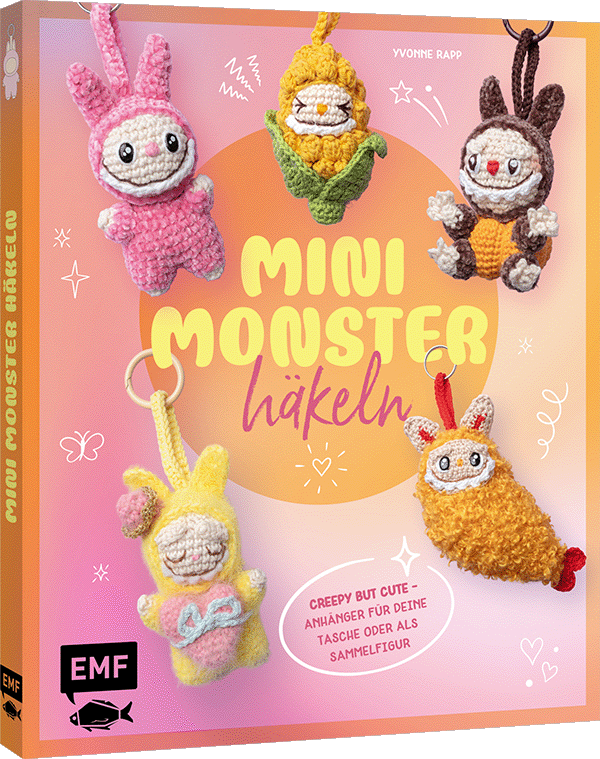 Schlüsselanhänger häkeln: Mini-Monster für Labubu-Fans