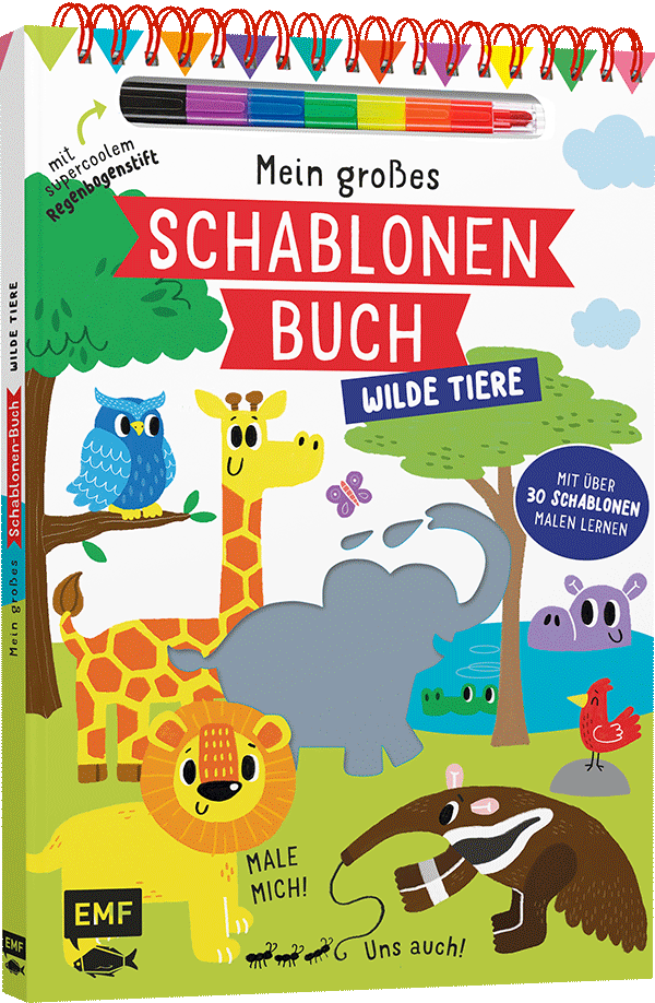 Mein großes Schablonen-Buch – Wilde Tiere