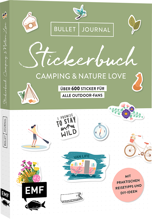 Bullet Journal Stickerbuch – Camping & Nature Love – Über 600 Sticker für alle Outdoor-Fans