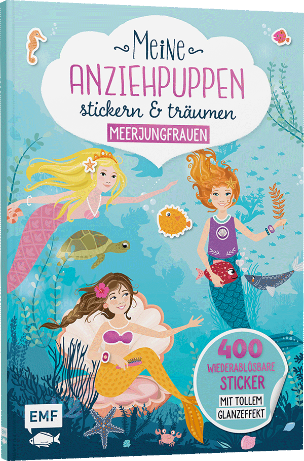 Meine Anziehpuppen – stickern & träumen: Meerjungfrauen