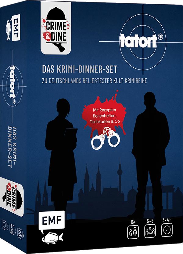 Crime & Dine – Tatort – Das Krimi-Dinner-Set zu Deutschlands beliebtester Kult-Krimireihe